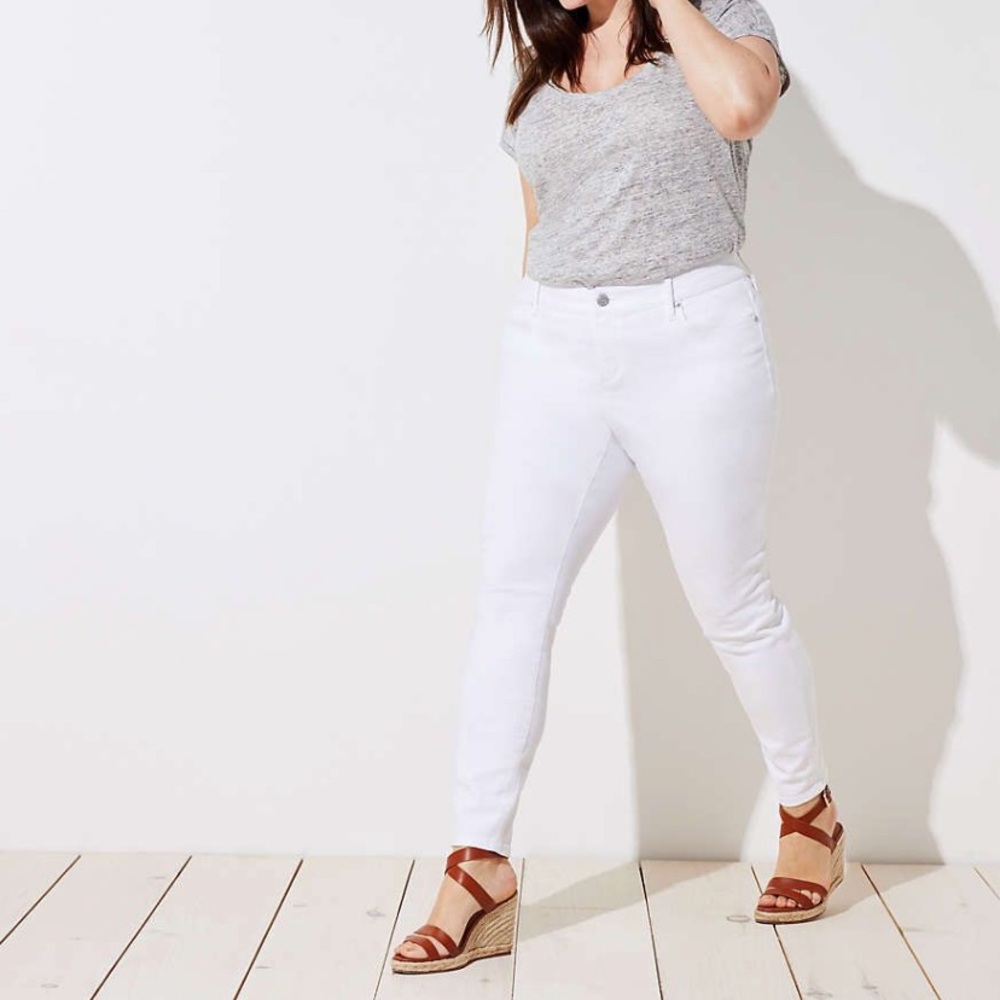 Loft white skinny jeans
